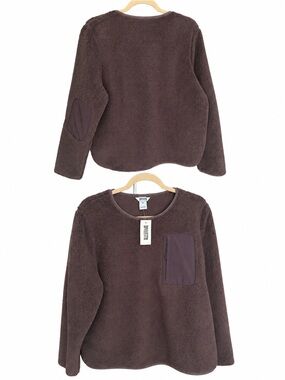 Duluth Trading Softmore Fleece Crewneck Pullover Espresso XL NWT